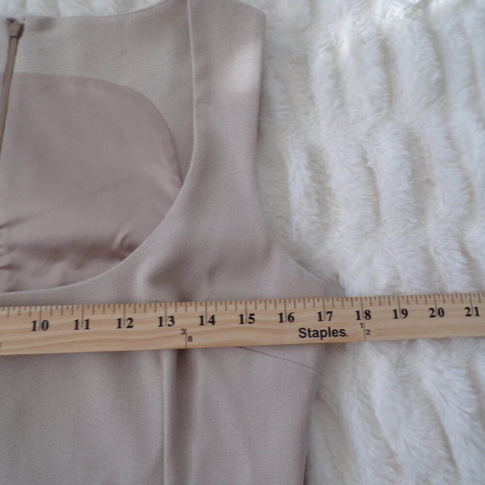 Dolce & Gabbana tan pencil wool sheath dress 46/M - Picture 5 of 11